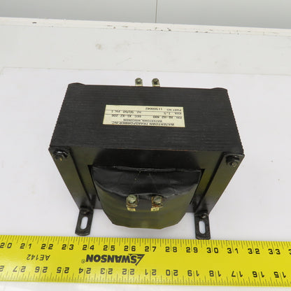 Watertown 11500042 1.5kVA Single Phase Machine Transformer Pri 480V Sec 280V