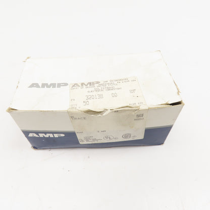 AMP 320138 2AWG Solistrand Tin Coated Wire Terminal Lug 1/4" Stud Lot Of 50