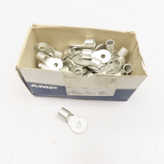 AMP 320138 2AWG Solistrand Tin Coated Wire Terminal Lug 1/4" Stud Lot Of 50