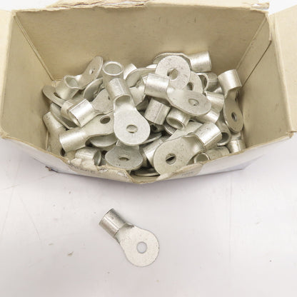 AMP 320138 2AWG Solistrand Tin Coated Wire Terminal Lug 1/4" Stud Lot Of 48