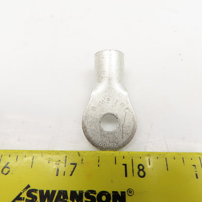 AMP 320138 2AWG Solistrand Tin Coated Wire Terminal Lug 1/4" Stud Lot Of 48