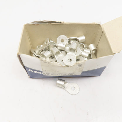 AMP 320138 2AWG Solistrand Tin Coated Wire Terminal Lug 1/4" Stud Lot Of 48