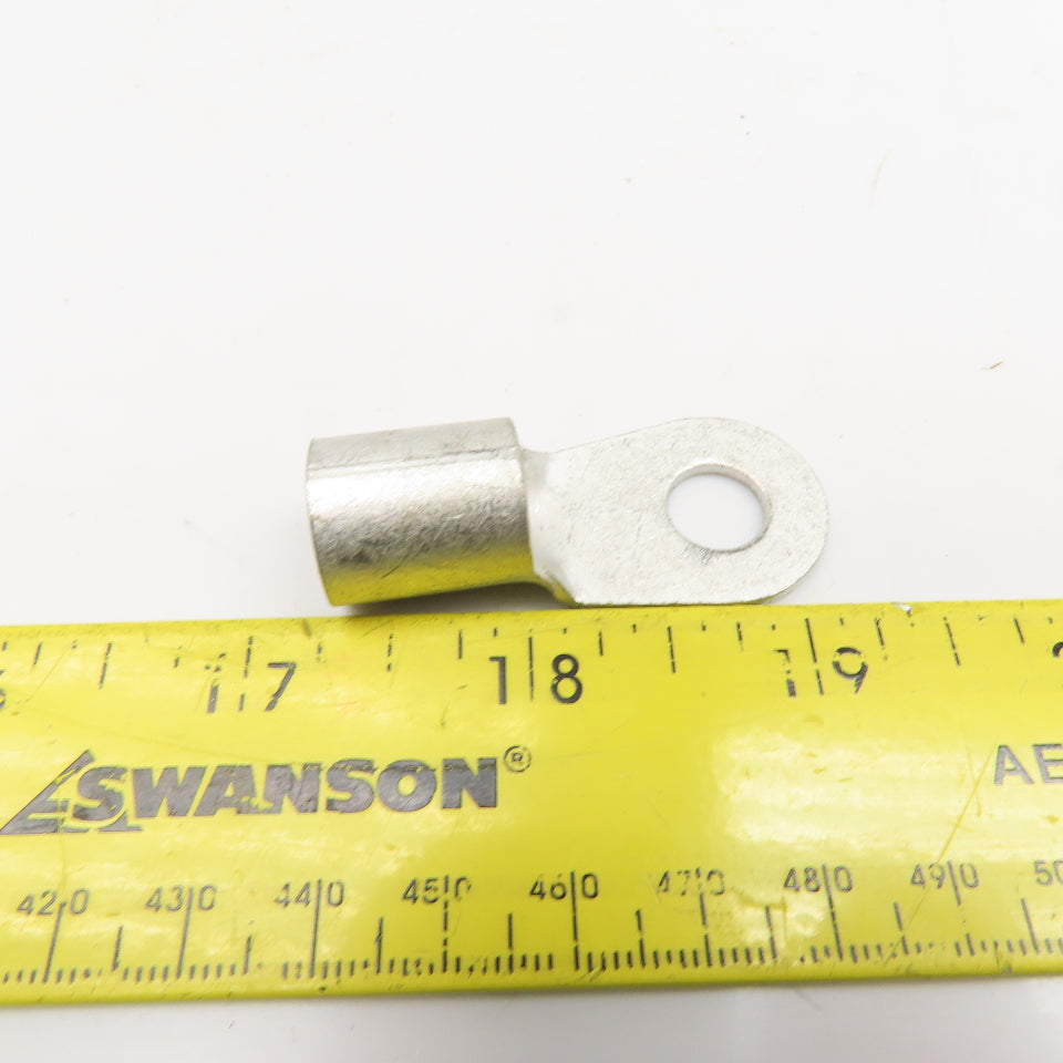 AMP 36917 1AWG Solistrand Tin Coated Wire Terminal Lug 3/8" Stud Lot Of 50