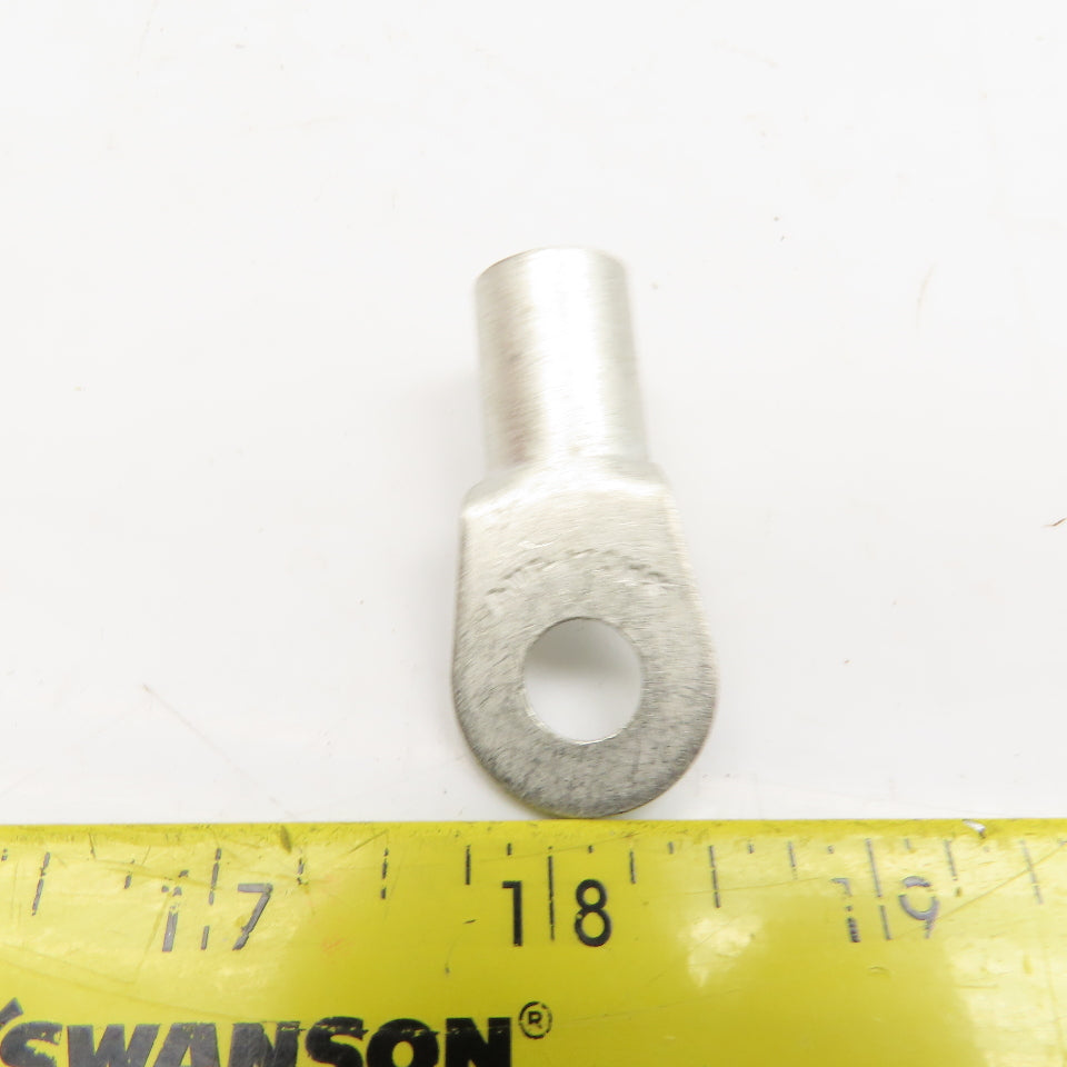 AMP 36917 1AWG Solistrand Tin Coated Wire Terminal Lug 3/8" Stud Lot Of 50