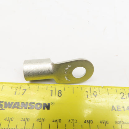 AMP 36917 1AWG Solistrand Tin Coated Wire Terminal Lug 3/8" Stud Lot Of 50