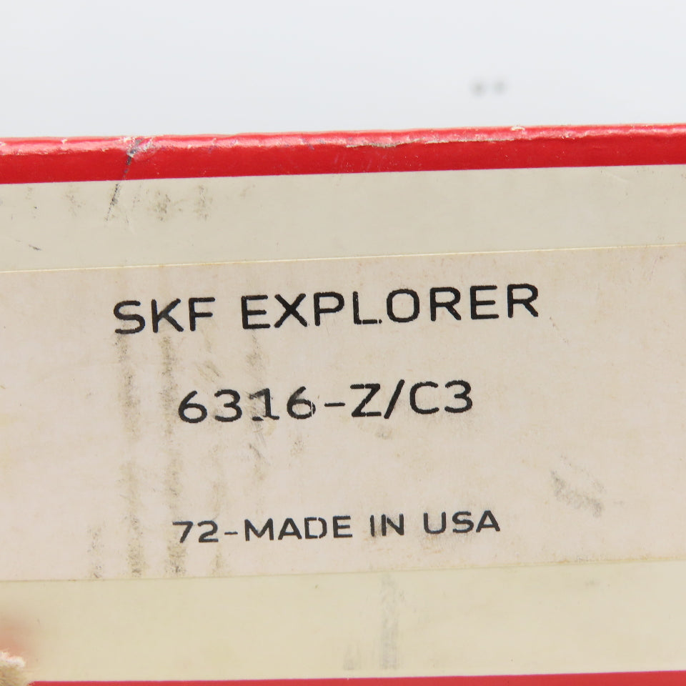 SKF 6316-Z/C3 Deep Groove Ball Bearing 80x170x39mm