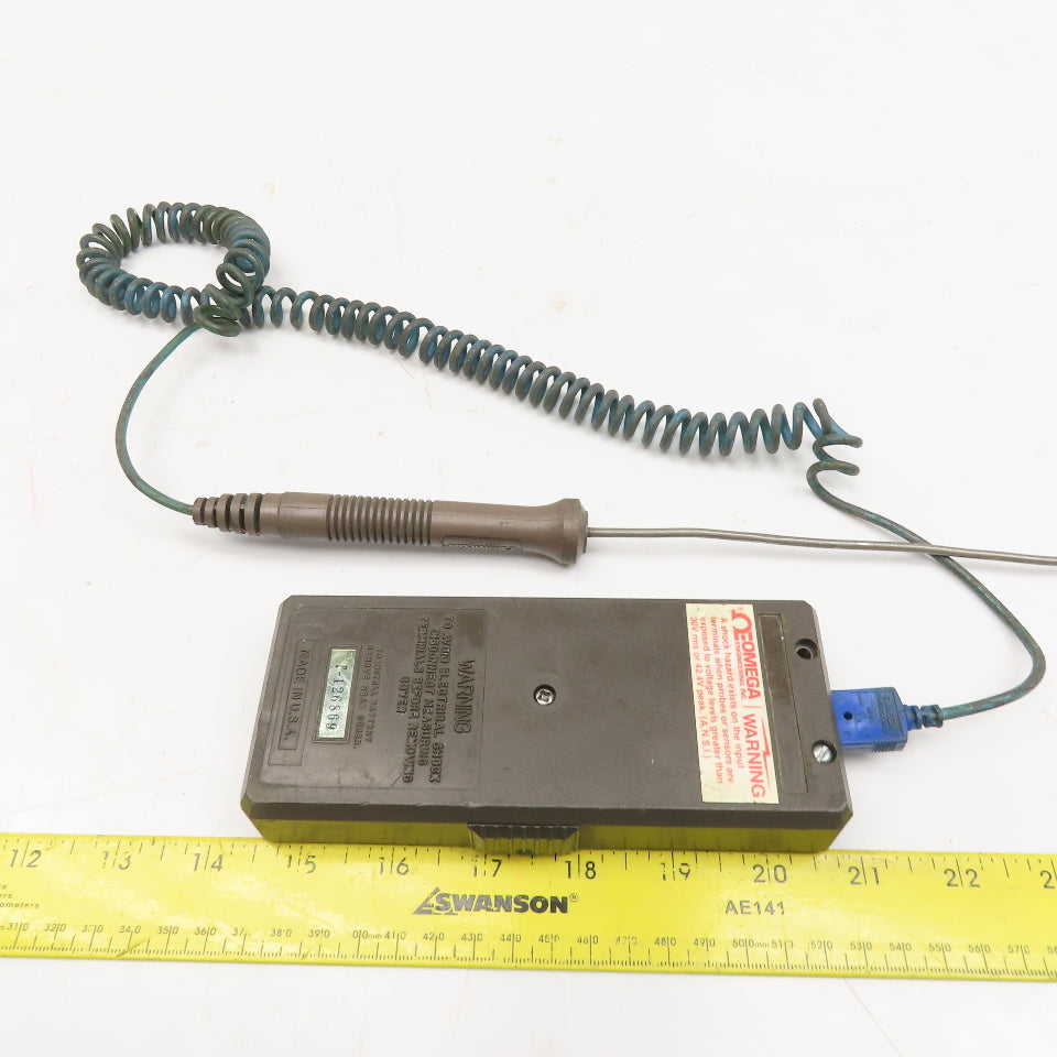 Omega HH-25TF Digital Thermometer -112°F To 752°F W/ 12" Type T Thermocouple