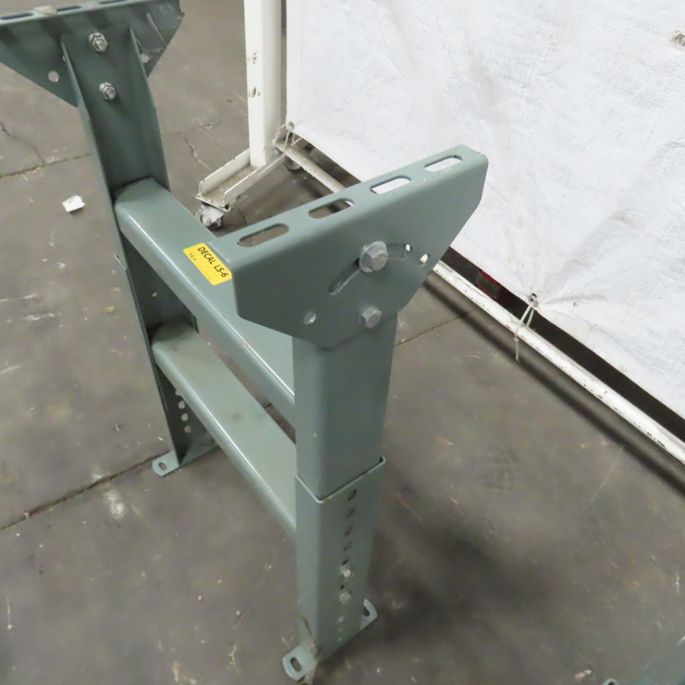 17-1/4" Wide Hytrol Style Adjustable Height 23-29" Tilt Conveyor Leg Lot of 2