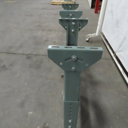 17-1/4" Wide Hytrol Style Adjustable Height 23-29" Tilt Conveyor Leg Lot of 2