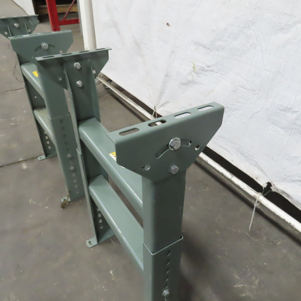 17-1/4" Wide Hytrol Style Adjustable Height 23-29" Tilt Conveyor Leg Lot of 2