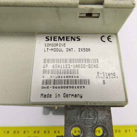 Siemens 6SN1123-1AB00-0CA0/6SN1118-0DH21-0AA1 Power Module LT-Module INT .2X50A