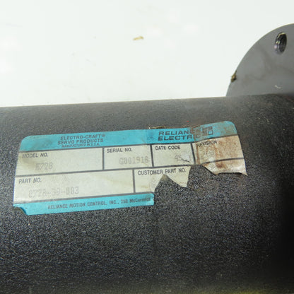 Reliance E728 Dc Servo Motor 5/8" Shaft 56C Face W/Encoder & Tachometer