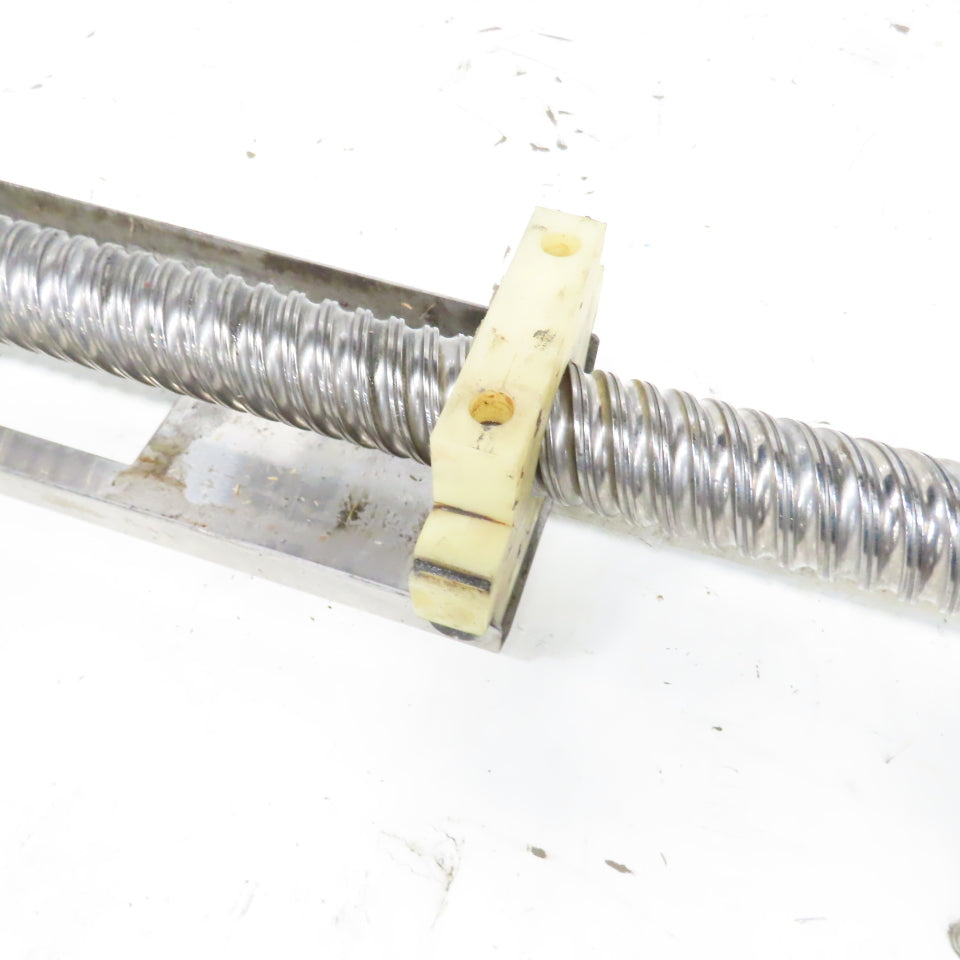 38mm Ball Screw & Ball Nut Assy 117-1/2" OAL From a Finn-Power F5-25SB/AM