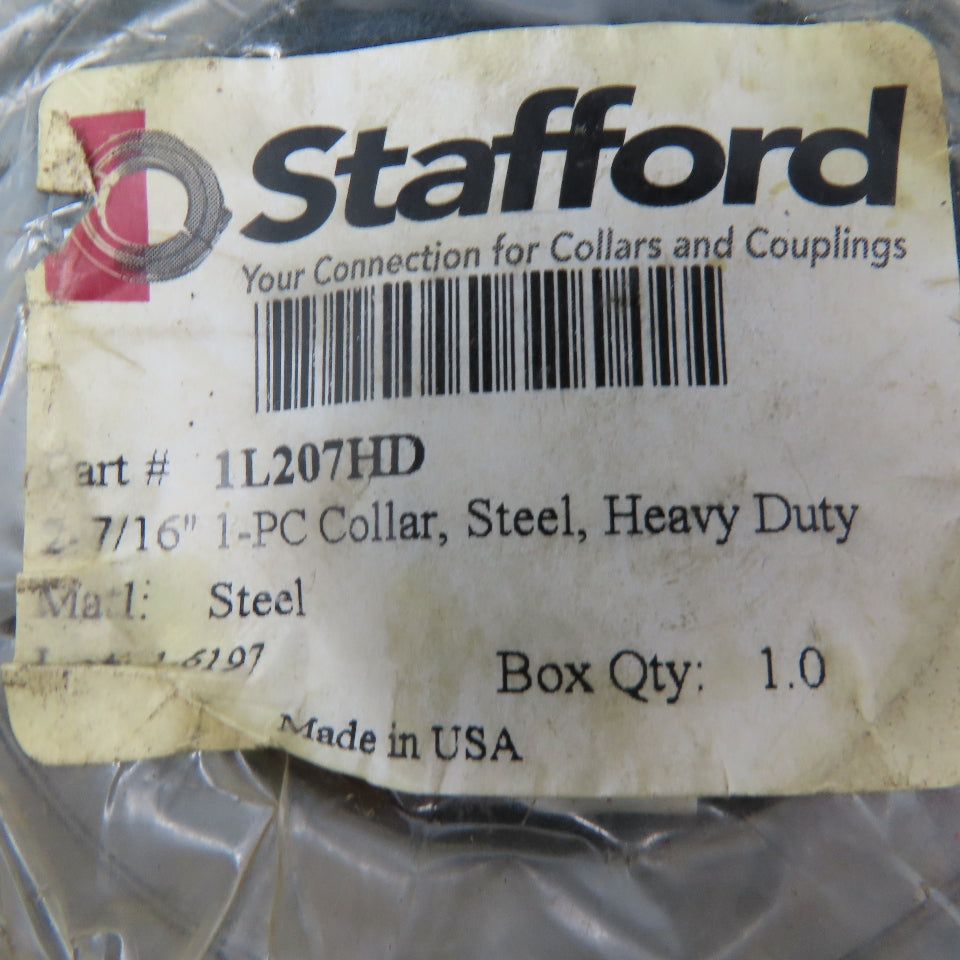 Stafford 1L207HD 2-7/16" 1 Piece Steel Heavy Duty Shaft Collar