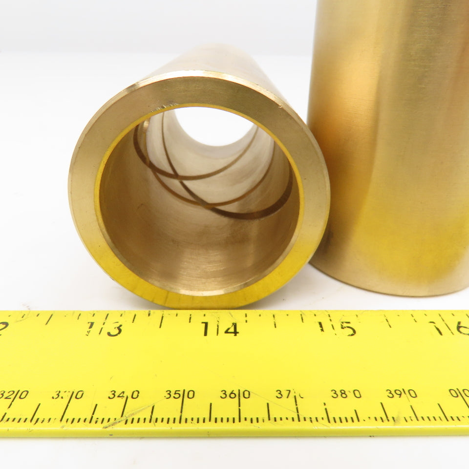 1-5/8" Post Size x 2-1/8" OD Brass Wear Bushing Sleeve 5" OAL Lot Of 2