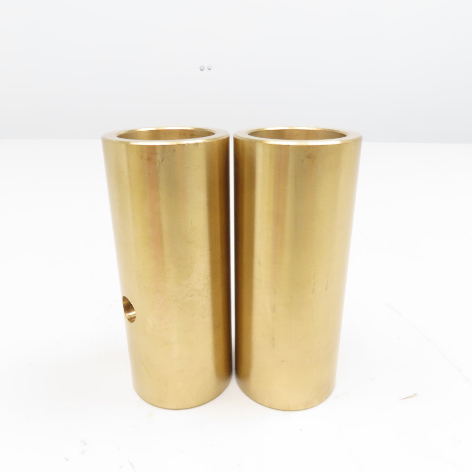 1-5/8" Post Size x 2-1/8" OD Brass Wear Bushing Sleeve 5" OAL Lot Of 2