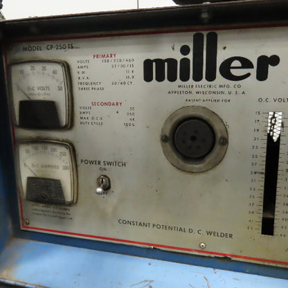 Miller CP-250TS 250A MIG Welder S-52A Wire Feeder & Wheel Package 208-230/460V