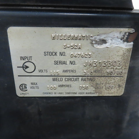 Miller CP-250TS 250A MIG Welder S-52A Wire Feeder & Wheel Package 208-230/460V