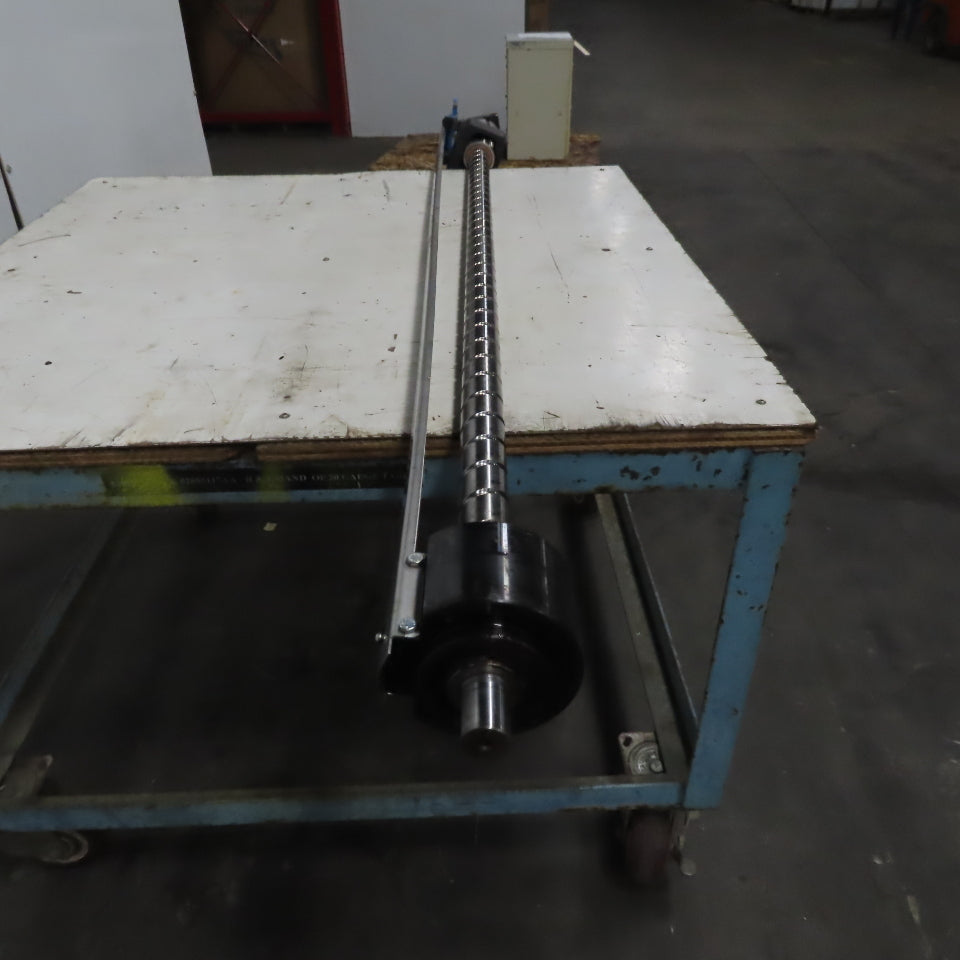 40mm Ball Screw Assembly 1730mm Long 40mm Pitch From a Finn-Power F5-25SB/AM