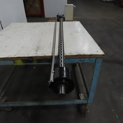 40mm Ball Screw Assembly 1730mm Long 40mm Pitch From a Finn-Power F5-25SB/AM