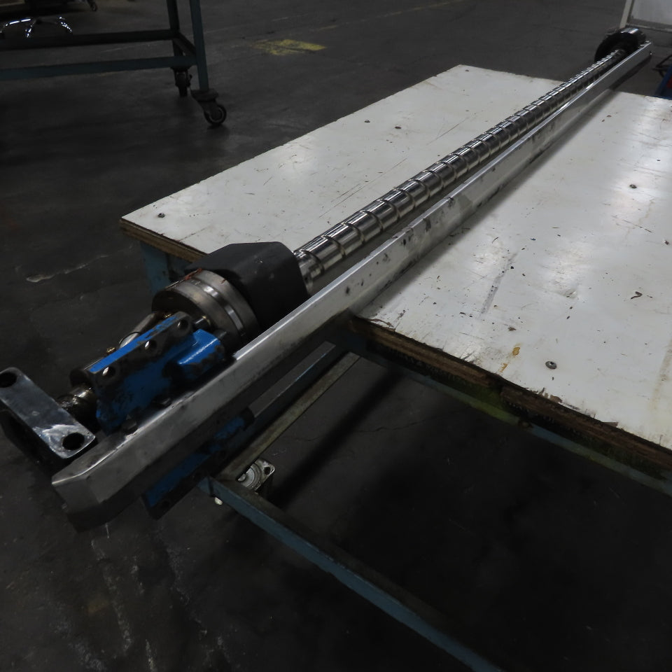 40mm Ball Screw Assembly 1730mm Long 40mm Pitch From a Finn-Power F5-25SB/AM