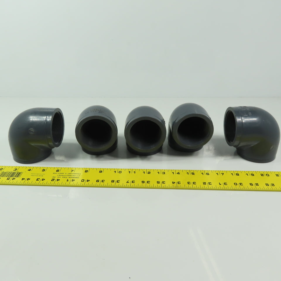 GSR D2464 SCH80 2" FPT PVC Elbow 90° PVC Elbow Gray Lot of 5