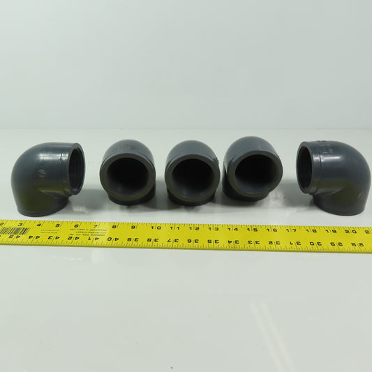 GSR D2464 SCH80 2" FPT PVC Elbow 90° PVC Elbow Gray Lot of 5