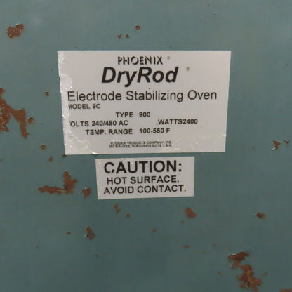 Phoenix Type 900 Model9C Welding Electrode Rod Drying Oven 2400W 100-550°F 1ph