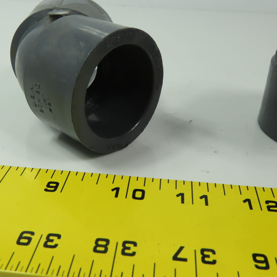 Lasco PVC 1-1/4" 45° Elbow Slip/Slip SCH80 Gray PVCI Socket/Socket Lot of 3