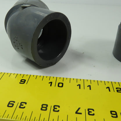 Lasco PVC 1-1/4" 45° Elbow Slip/Slip SCH80 Gray PVCI Socket/Socket Lot of 3