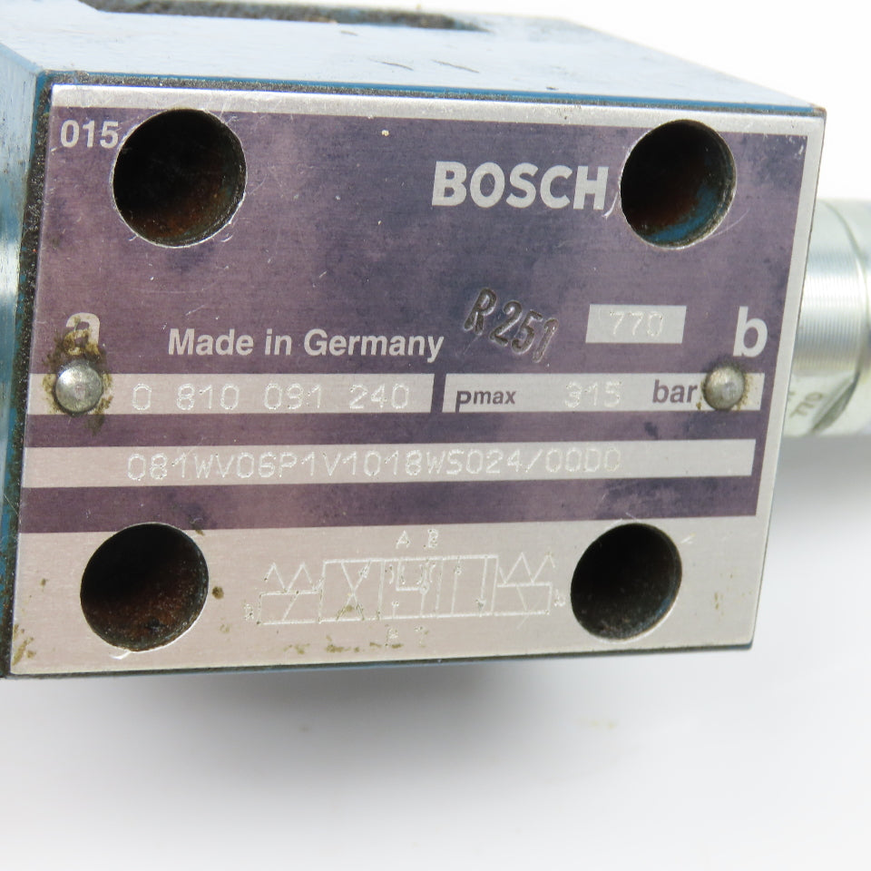 Bosch 0 810 091 240 4/3 Way Solenoid Operated Directional Valve Body