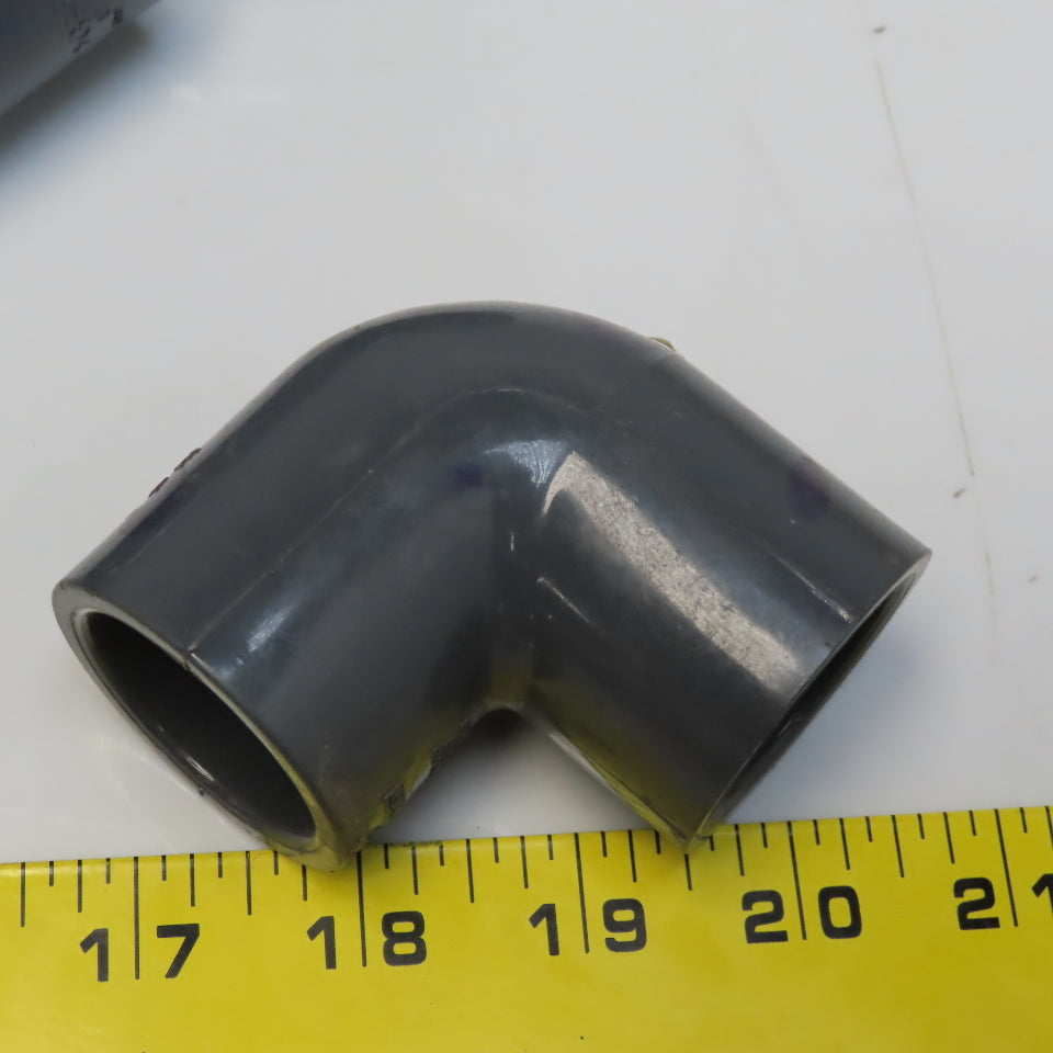 1" 90° Elbow Slip/Slip SCH80 Gray PVCI Socket/Socket Lot of 20