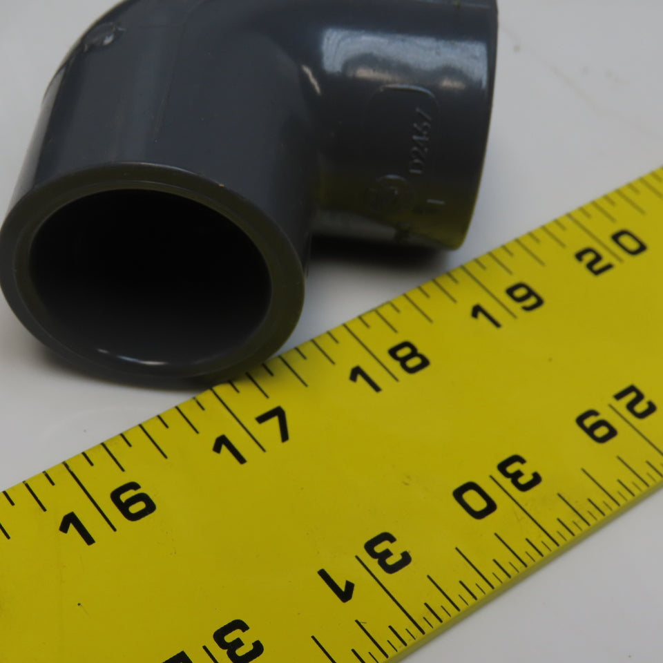 1" 90° Elbow Slip/Slip SCH80 Gray PVCI Socket/Socket Lot of 20