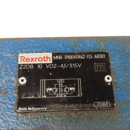 Rexroth Z2DB 10 VD2-41/315V Pilot Operated Pressure Relief Valve Size 10 315 Bar