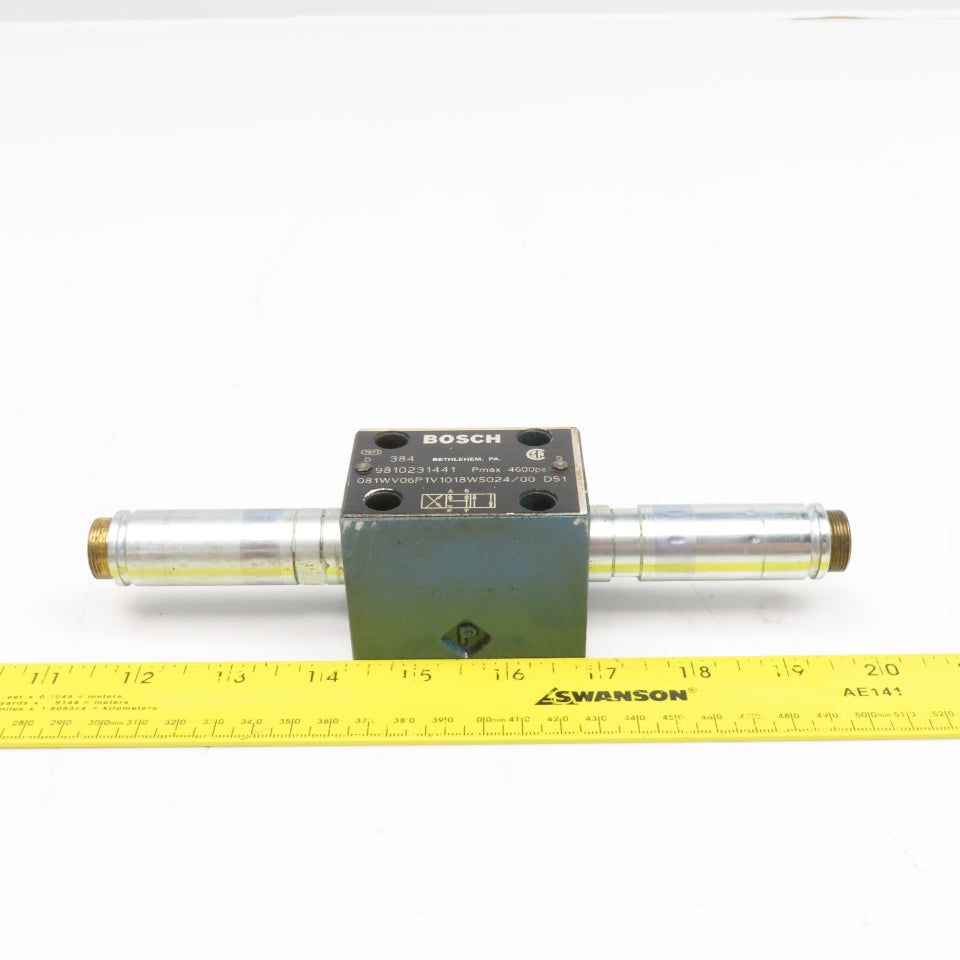 Bosch 081WV06P1V1018WS024/00 4/3 Way Double Solenoid Directional Valve No Coils