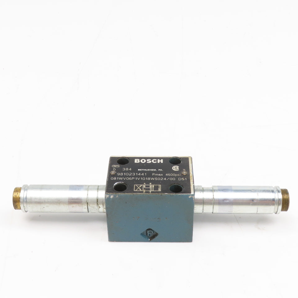 Bosch 081WV06P1V1018WS024/00 4/3 Way Double Solenoid Directional Valve No Coils
