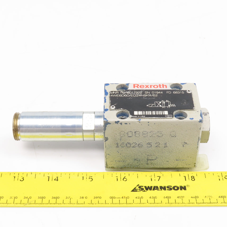 Rexroth 4WE6D60/EG24N9K4/62 4/2 Way Single Solenoid Directional Valve