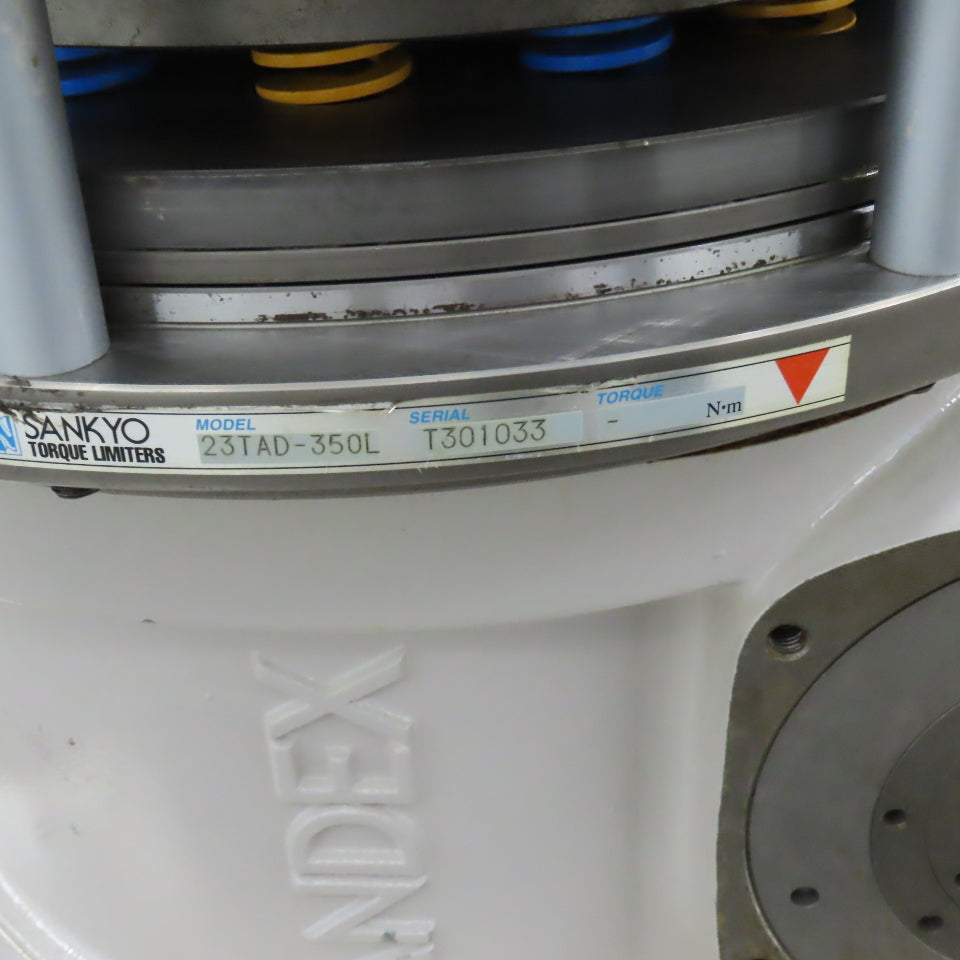 Sankyo 23AR-12360R Rotary Indexer 400VAC Servo 360° W/23TAD-350L Torque Limiter