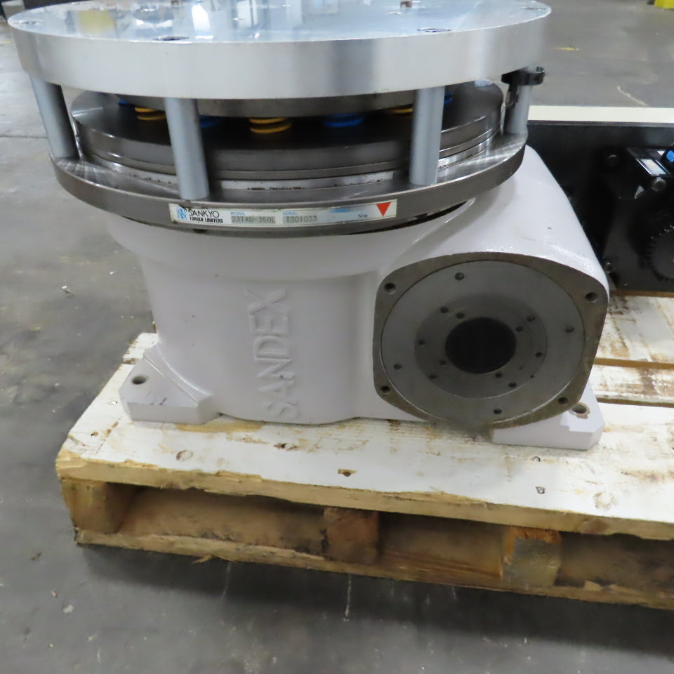 Sankyo 23AR-12360R Rotary Indexer 400VAC Servo 360° W/23TAD-350L Torque Limiter