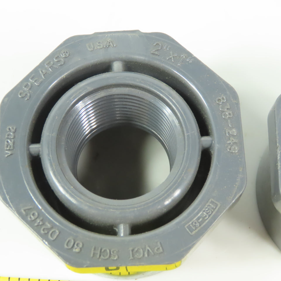 Spears D2467 2" Slip to 1" FNPT  Adapter Conduit Lot of 2