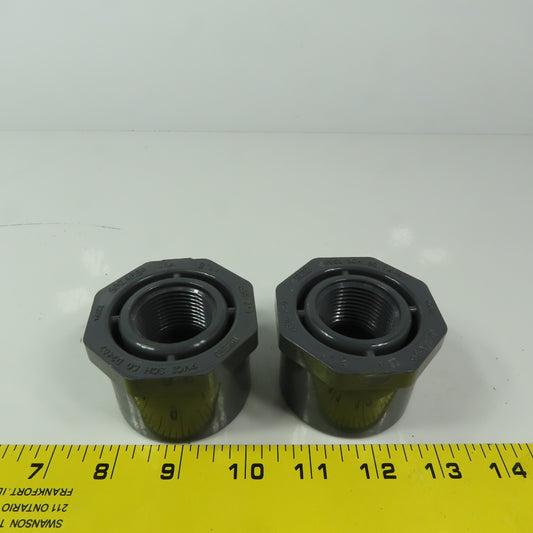 Spears D2467 2" Slip to 1" FNPT  Adapter Conduit Lot of 2