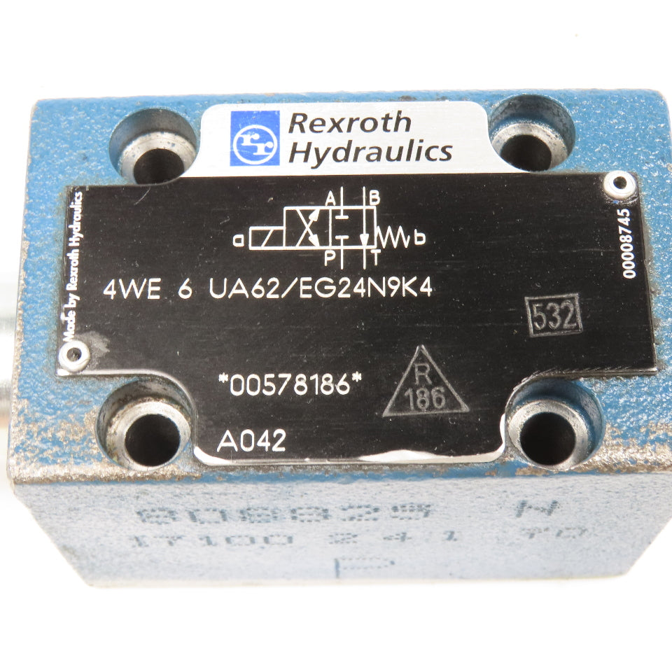 Rexroth 4WE6UA62/EG24N9K4 4/2 Way Directional Valve Body No Coil