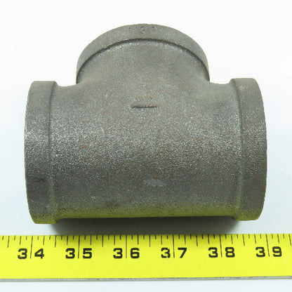 Anvil 2" x 2" x 2" NPT 300 Malleable Iron Black Pipe Tee Fitting USA