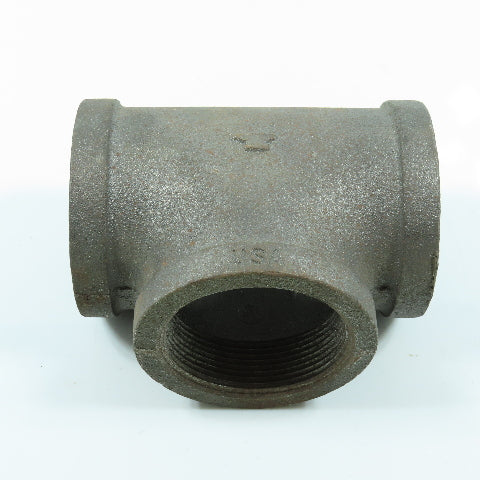 Anvil 2" x 2" x 2" NPT 300 Malleable Iron Black Pipe Tee Fitting USA