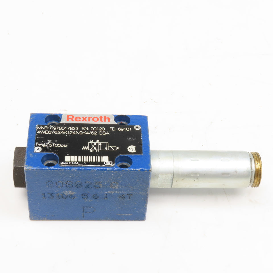 Rexroth R978017823 4/2 Way Hydraulic Single Solenoid Valve Body No Coil