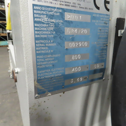 Giardina G84/20 Panel Cleaner/Brusher Finishing Machine 3.69kW 400V 50HZ 1270mmW