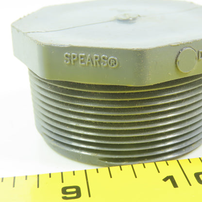 Spears D2464 2" PVC Schedule 80 Hex Head Threaded Plug Pipe Fitting