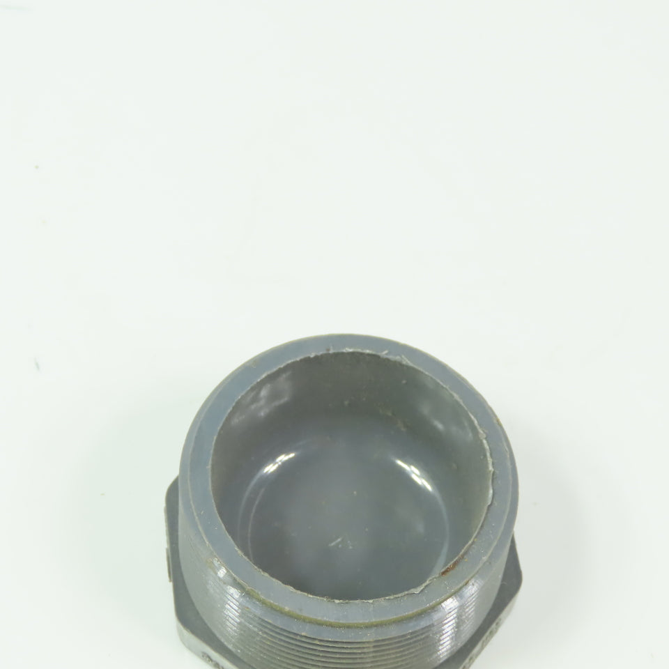 Spears D2464 2" PVC Schedule 80 Hex Head Threaded Plug Pipe Fitting