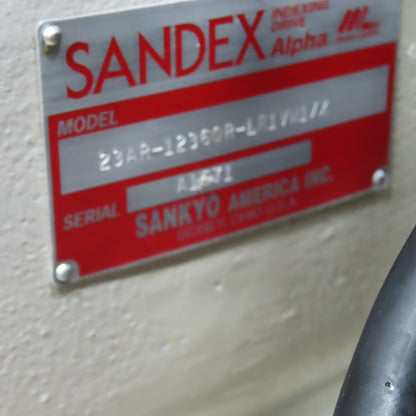 Sankyo 23AR Rotary Indexer 400VAC Servo 360° W/23TAD-350L Torque Limiter