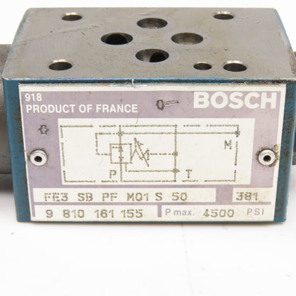 Bosch 9 810 161 155 Pressure Reducing Hydraulic Stack Valve 4500 PSI